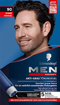 Intensive hair color anti-grey gel 90 black, 1 pc.