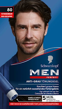 Intensive hair color anti-grey gel 80 black-brown, 1 pc.
