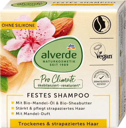 Solid shampoo with almond oil and shea butter, 60 g