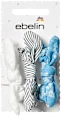 Scrunchies with bows, white/blue/grey, 3 pcs - Image 2