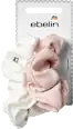 Embroidered scrunchies, white/pink, 2 pieces - Image 2