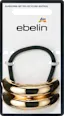 Hair tie with metal appliqué, black/gold look, 1 pc. - Image 2