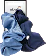 Scrunchies satin look, blue, 2 pcs - Image 2