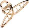 Gold-look hair clip made from recycled metal, 1 pc. - Image 3