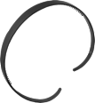 Curved headband, black/brown, 1 pc. - Image 3
