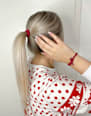Hair ties, burgundy red, 4 pieces - Image 3