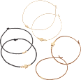 Hair ties with pearls, brown/black/beige, 9 pieces - Image 3