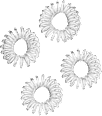 Spiral hair ties mini, transparent, 4 pcs - Image 3