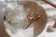 Gold-look hair clip made from recycled metal, 1 pc. - Image 5