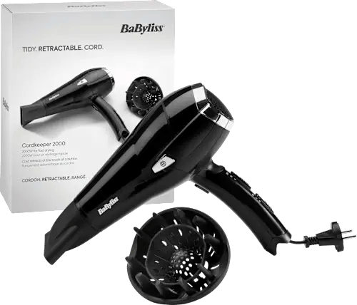 Cordkeeper 2000 hairdryer with retractable cord, 1 pc.