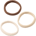 Hair ties, cream/brown, 3 pieces - Image 3