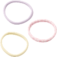 Hair ties yellow/lilac/floral pattern, 6 pcs - Image 3