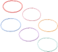 Striped hair ties, multicolored, 12 pieces - Image 3