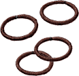 Mini hair ties, brown, 18 pieces - Image 3