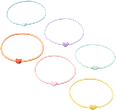 Hair ties with heart appliqués, colorful, 6 pieces - Image 3