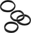 Soft hair ties, black, 12 pieces - Image 3