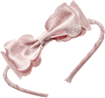 Satin-look headband with bow, pink, 1 pc. - Image 2