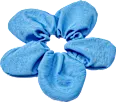 Scrunchie flower shape, blue, 1 pc - Image 2