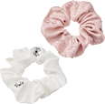 Embroidered scrunchies, white/pink, 2 pieces - Image 3
