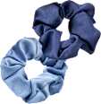 Scrunchies satin look, blue, 2 pcs - Image 3
