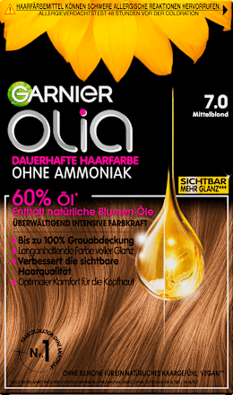 Hair color 7.0 Medium Blonde, 1 pc.