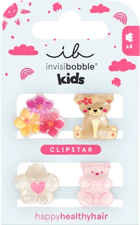 Hair clips Clipstar Kids Bearly Bloomed, 4 pcs