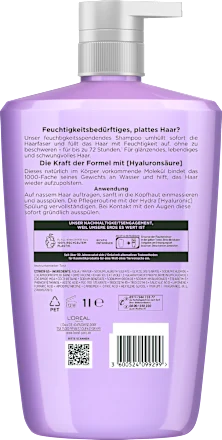Hydra Hyaluronic Shampoo, moisturizing, 1000 ml - Image 2
