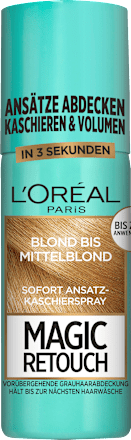Root touch spray for blonde to medium blonde hair, 75 ml