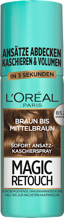 Root touch spray for brown to medium brown hair, 75 ml