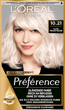 Hair color 10.21 Platinum Pearl Blonde, 1 pc.