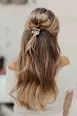 Hair clips with flowers, gold and silver look, 2 pieces - Image 5