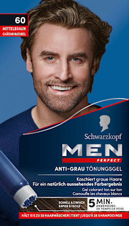 Intensive hair color anti-grey gel 60 medium brown, 1 pc.