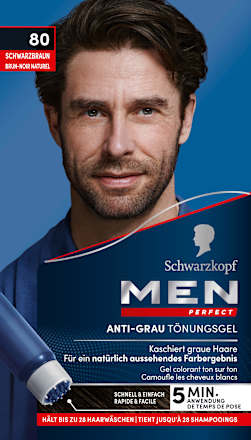 Intensive hair color anti-grey gel 80 black-brown, 1 pc.
